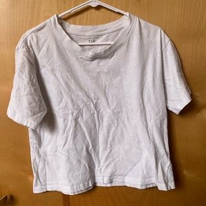 Plain white cropped tee from GAP